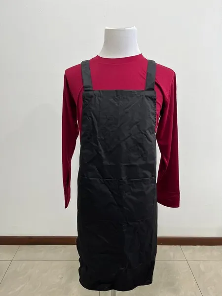 Black Waterproof H Style Apron APR-W3 front view, H-style design