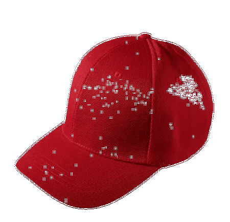 Kids Baseball Cap CP24 in Red with lightweight polyester construction and velcro strap