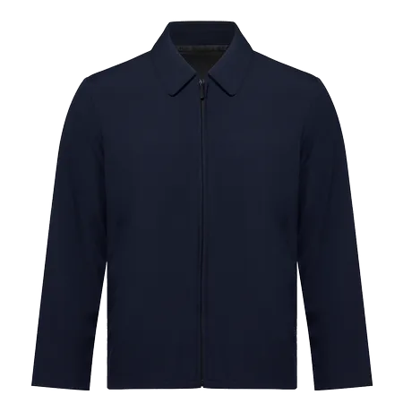 Black Corporate Jacket CJ02 flat lay, full-zip long sleeve