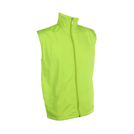 Black Sleeveless Vest Jacket VJ06 flat lay, full-zip microfiber vest