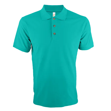 White Honeycomb Short Sleeve CVC Polo Shirt HC01 flat lay with ribbed collar and cuffs