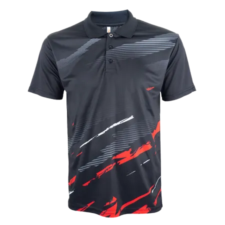 Forest Green Quick Dry Short Sleeve Sublimation Polo QD76 flat lay with sublimation print-ready design