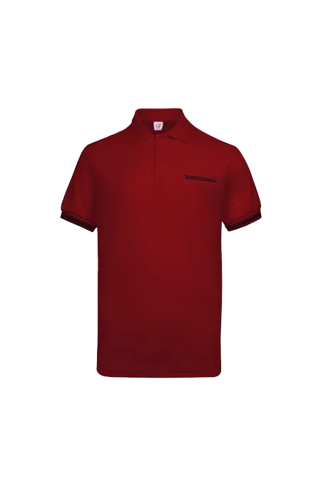 White/Black Dri-Fit Polo T-Shirt UCP11 flat lay with contrast pocket