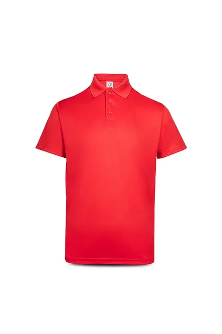 Royal Blue Dri-Fit Polo Kids UDF25 flat lay with ribbed collar