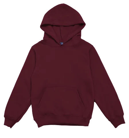 Navy Payton Youth Hoodie NHH1100B front view with youth-friendly fit and durable fleece construction