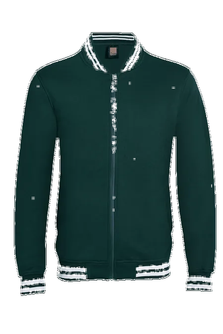 Black/White Varsity Jacket SS13 with full-zip, contrast sleeves, and polar fleece lining