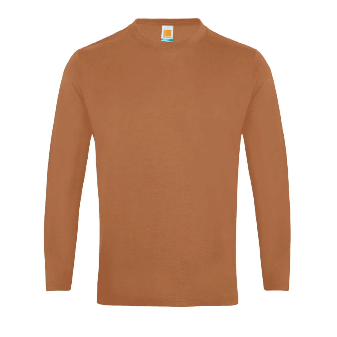 Long sleeve cotton round neck T-shirt
