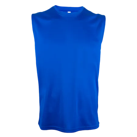 Black Quick Dry Tank Top Basic Tee QD73 flat lay showing sleeveless design and microfiber fabric
