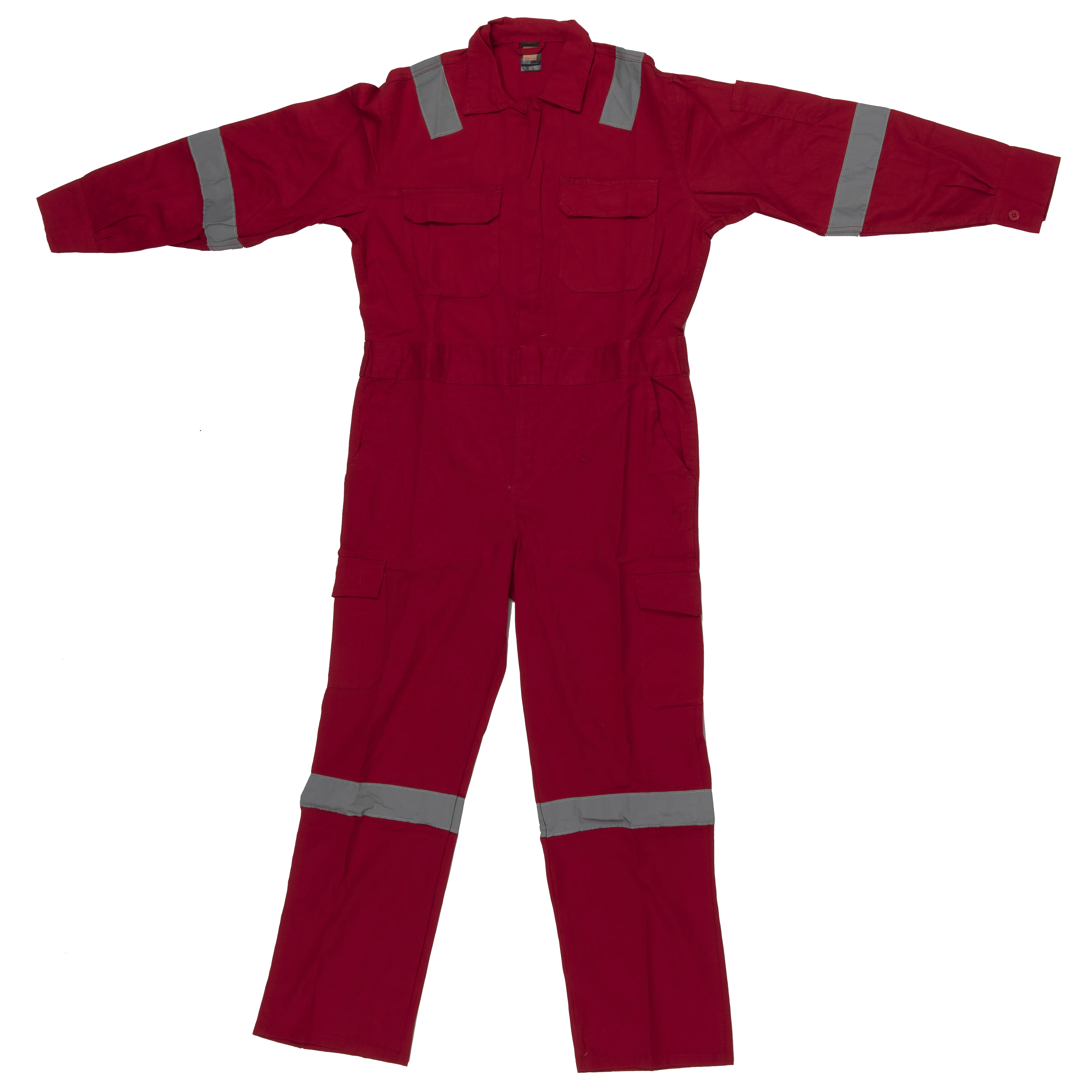Cotton coverall with reflective tape