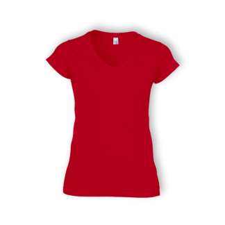 Womens V-Neck T-Shirts Red