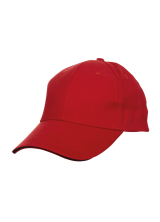 Cap Cotton Brush Red Black
