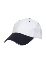 Cap Cotton Brush White Navy