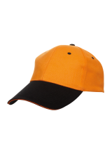 Cap Cotton Brush Orange Black