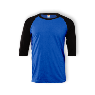Raglan tee Royal Blue Black