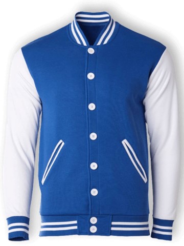 Varsity Jacket Royal Blue White