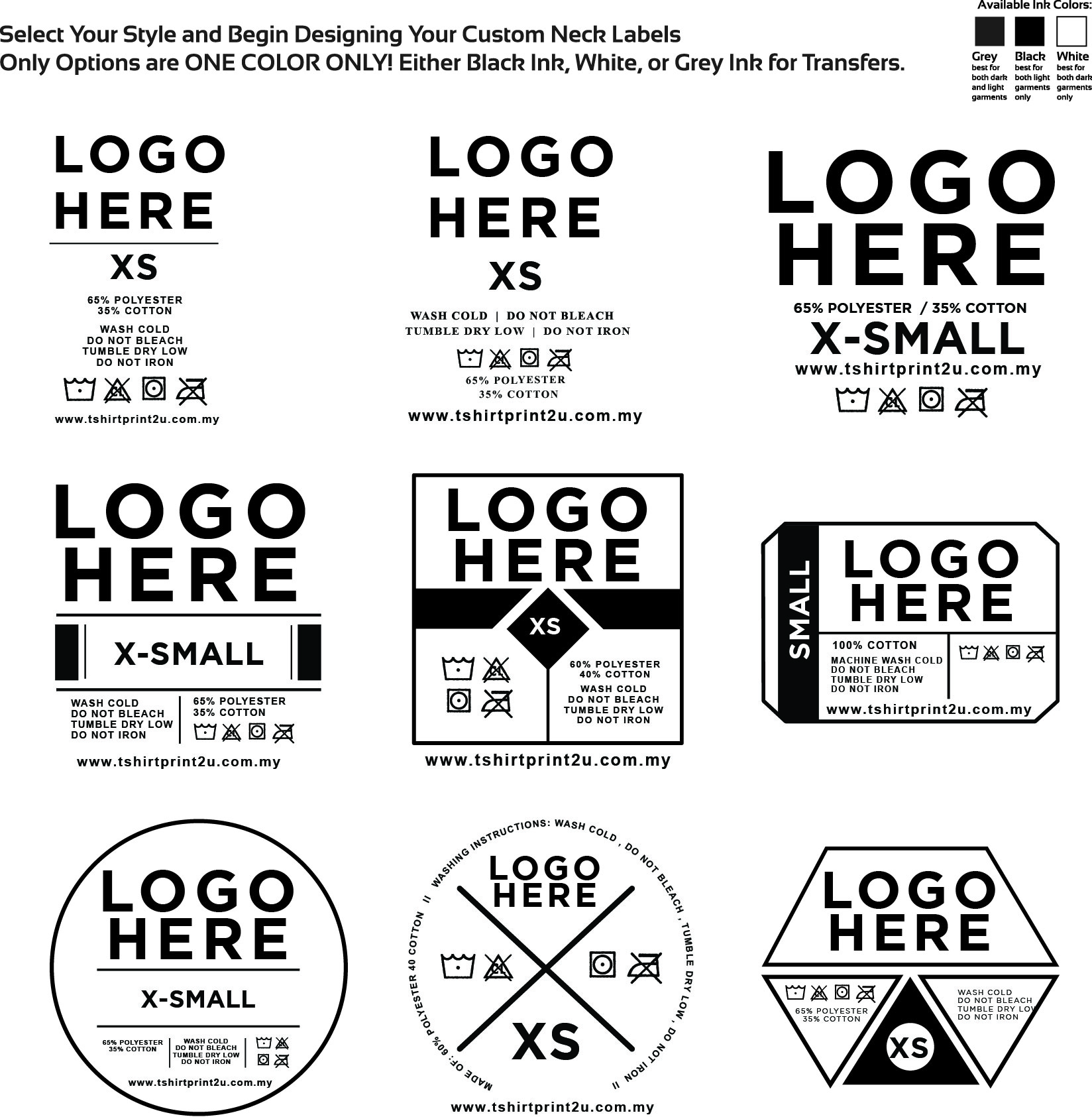 Free Neck Label Template Psd