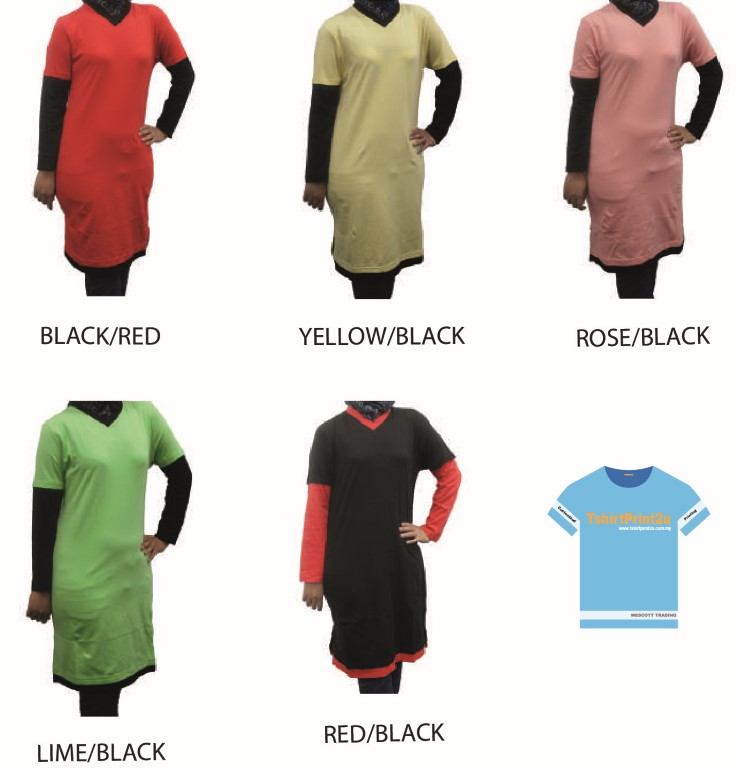 Muslimah Ladies Long Sleeve V-Neck Design
