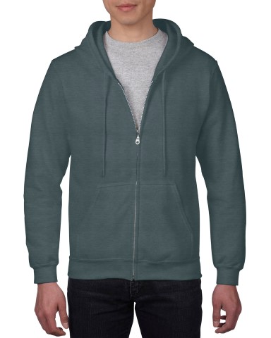 Hooded Sweatshirt Zip Dark Heater